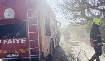 Mersin’de evde çıkan yangın korkuttu