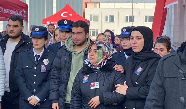 Hayatını kaybeden polis için tören düzenledi